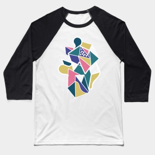 Geometric abstract pastel graphics Baseball T-Shirt